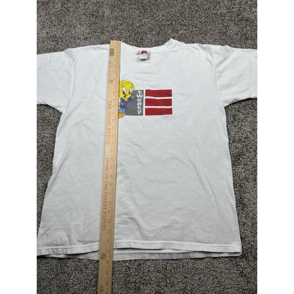 Tweety Looney Tunes‎ Shirt M White Graphic Tee Vintage 1998 - Picture 2 of 12
